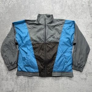 USA Olympic Jacket Mens Large Gray Windbreaker Embroidered Logo JC Penny